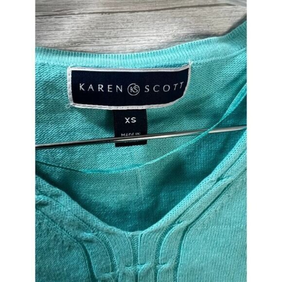 Karen Scott Women's Cotton Cable Knit Sweater‎ XS - Picture 4 of 5
